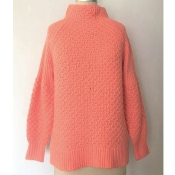 ANTHROPOLOGIE CORAL BIA MOCK NECK ALPACA BALLOON SLEEVE SWEATER S - Picture 12 of 13
